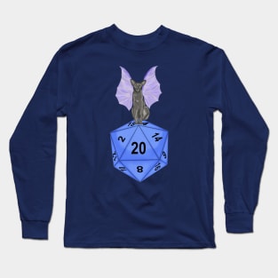 Druid cat. Winged cat. D20 Long Sleeve T-Shirt